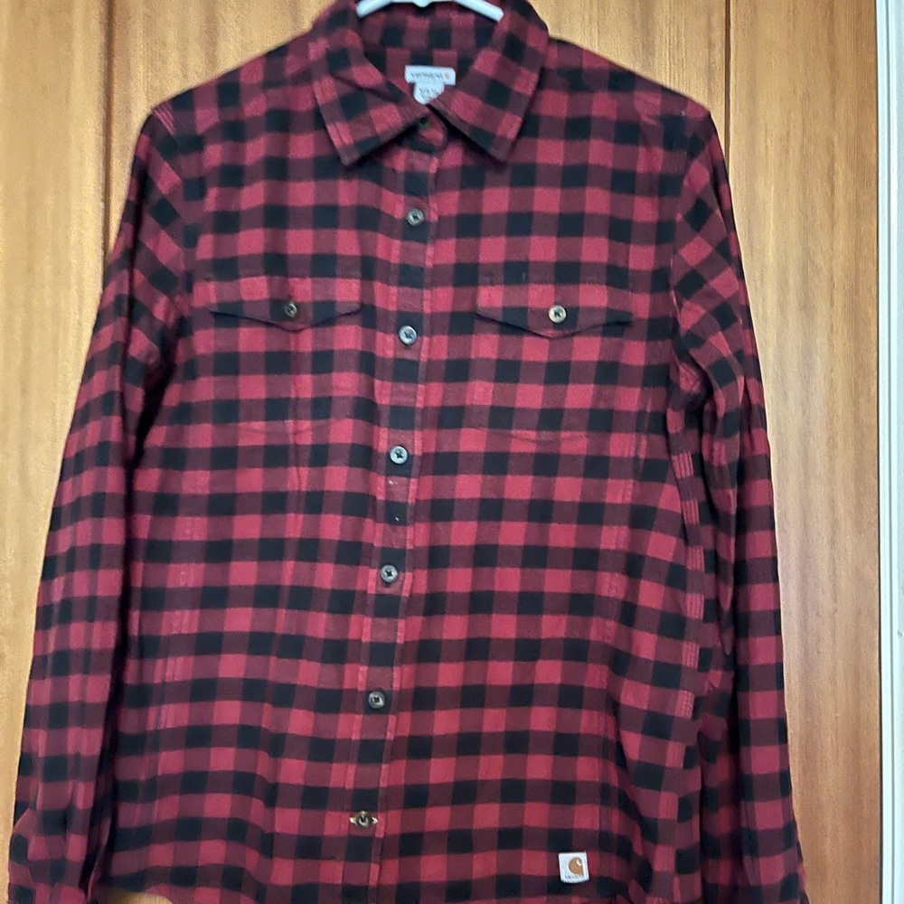 Carhartt flannel blouse like new size M 8-10